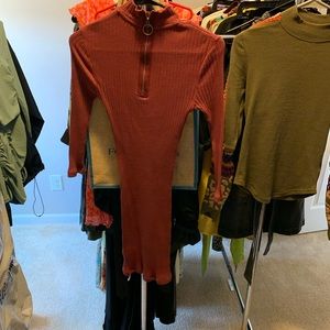 True Religion Mini Mock Neck Dress